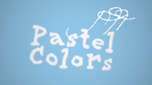 Windy Cartoon Floating Text Title Intro