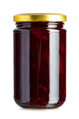 Berry jam isolated on white background. File contains clipping path.