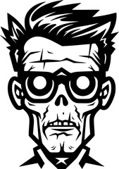 Zombie Fantasy Creature Vintage Outline Icon In Hand-drawn Style
