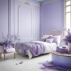 A harmoniously blended backdrop featuring a gradient of soft lavender and gentle periwinkle hues.