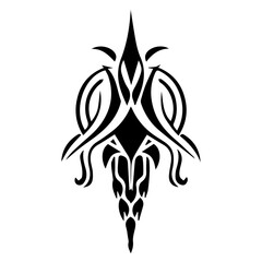 Tribal Tattoo design illustration black color, Tribal tattoo black color