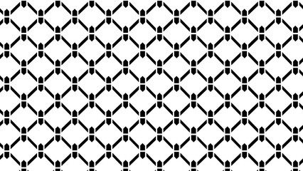 Black and white ornament mesh pattern
