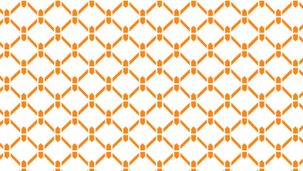 Fototapeta premium Orange and white ornament mesh pattern