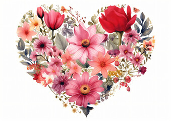 Floral Heart Clipart