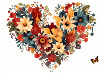 Floral Heart Clipart