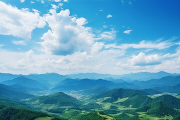 Fototapeta premium celan mountain landscapes with blue sky