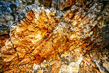 Natural stone, brick wall. Background and Texture. Photo. HDR Image (High Dynamic Range).
