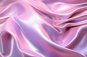 Obraz premium Blue holographic iridescent fabric cloth wave folds texture backdrop wallpaper. Abstract creative background for website business card banner presentation.