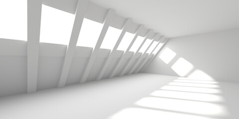 Obraz premium White Abstract Modern Architecture Interior Background