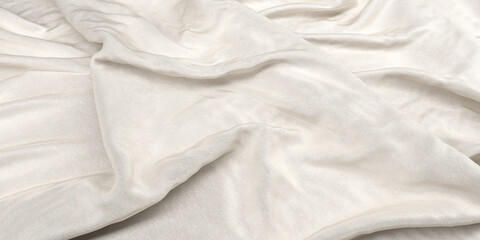 White silk texture. Draped fabric. luxury background