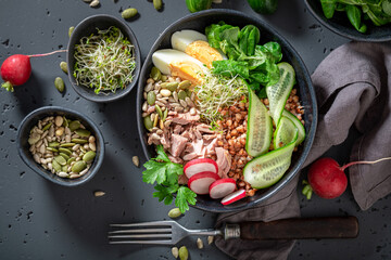 Healthy Nicoise salad as the most popular salad.