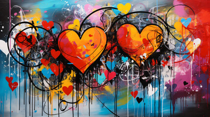 Graffiti love canvas art by graffiti artist Sydney