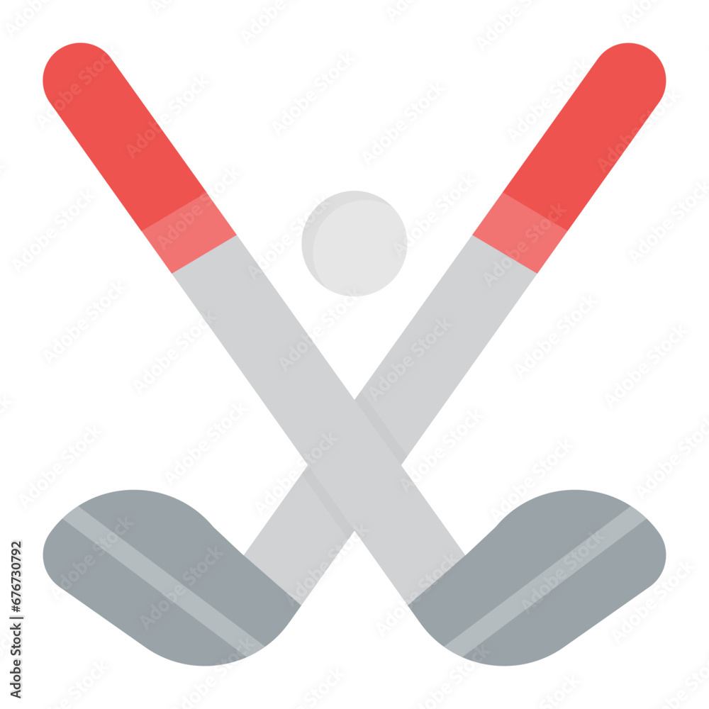 Poster golf sticks icon