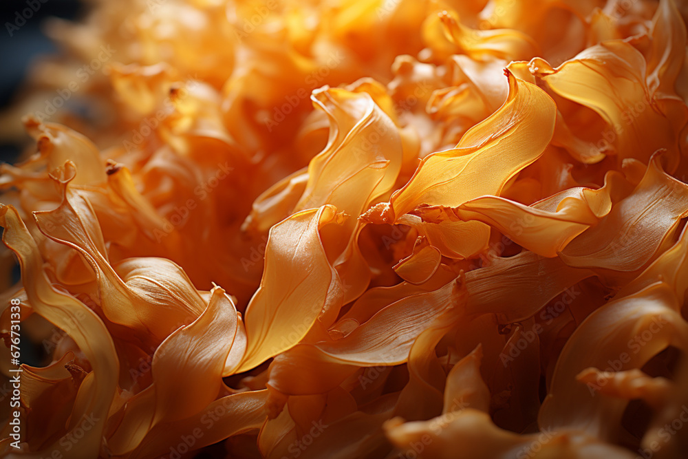 Poster A close-up of a ginger root, its gnarled texture and warm tones capturing the essence of this versatile spice.  