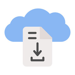 Download File on Cloud Icon