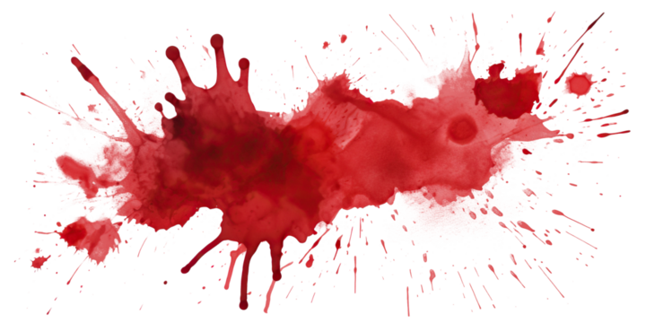 Blood stains cut out