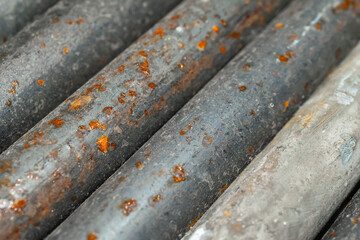 steel bars with rust. background