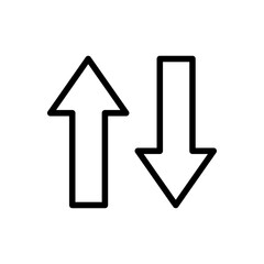 arrows outline vector icon. arrows stock vector icon for web, mobile app and ui design