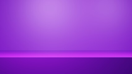 Fototapeta premium Purple blank background illustration 3d render, Blank background studio concept, Purple background texture