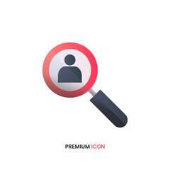Recruitment Icon, Search job vacancy icon. Human resources concept.