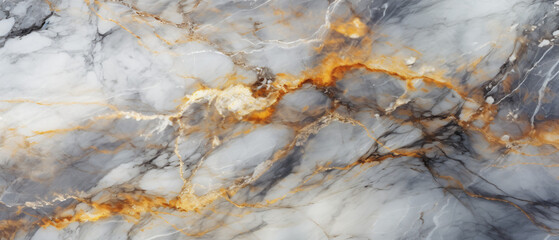 Gray and white marble tile background. Natural golden