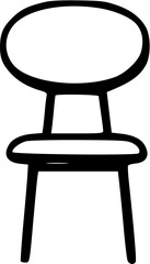 Chair Household Items Vintage Outline Icon In Hand-drawn Style