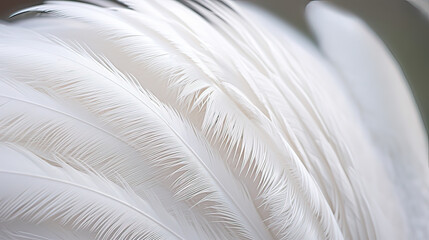 Close-up of a swan's delicate feathers, highlighting their intricate texture Ai Generative
