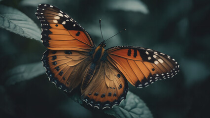 Fototapeta na wymiar butterfly on a flower, nature wildlife photography