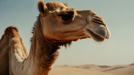 close up camel portrait , nature wildlife photography