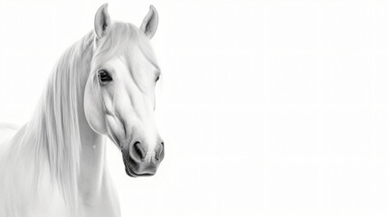 Horse isolated on white. background