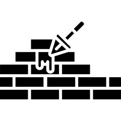 Brick Wall Construction Icon