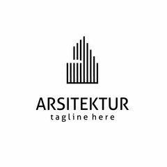 abstract house building design, Logo Design Template for Companies. Silhouette Vector Building.
