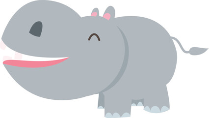 Animal zoo monkey panda lion hippopotamus in the forest