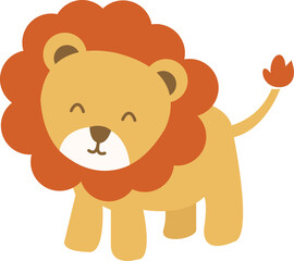 Animal zoo monkey panda lion hippopotamus in the forest