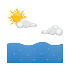 sun and sea illustration