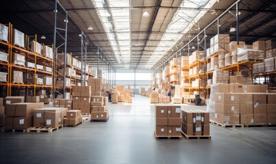 A Spacious Warehouse Stocked With Numerous Containers