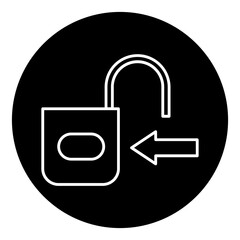 Obraz premium key glyph icon