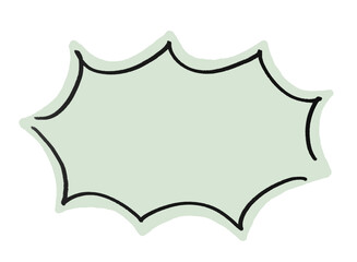 手書き　シンプル　ギザギザ　ふきだし　漫画