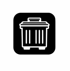 Silhouette  icon with black color white background simple bottle or jar 