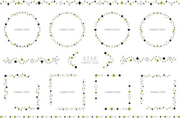 Fototapeta na wymiar シンプルな星の装飾フレーム イラスト素材 / vector eps 