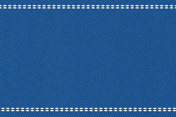  Blue jeans denim fabric texture background realistic illustration. twill fabric pattern. Closeup of cotton jeans textile or denim canvas material with, Blue worn jeans textile pattern