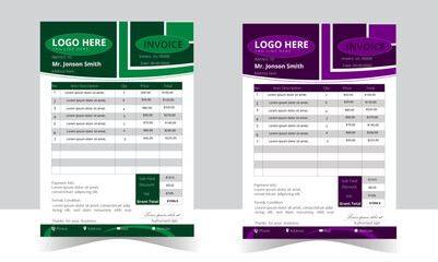 Business corporate creative invoice template. Business invoice for your business, Corporate business minimalist invoice design, Bill form business invoice accounting