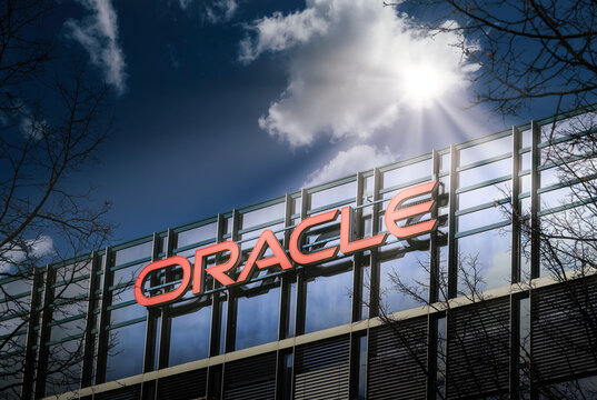 Headquarters office building of Oracle company in Munich, Germany