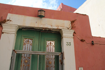 door of an old house in heraklion in crete in greece