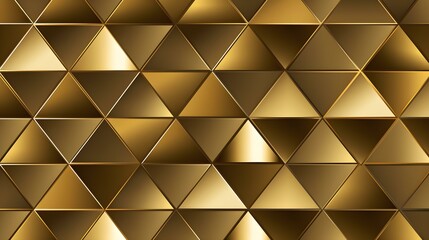 Dynamic Pattern of gold Triangles. Futuristic Wallpaper