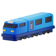 Obraz premium Train 3D Illustration Icon Vehicle Public Transportation 