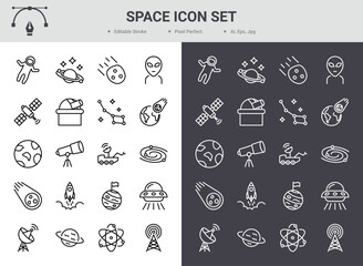 Space Editable icon set