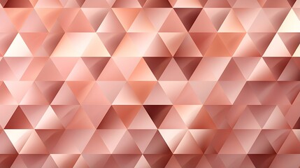Obraz premium Dynamic Pattern of rose gold Triangles. Futuristic Wallpaper