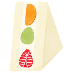 Japanese fruit sandwich drawing