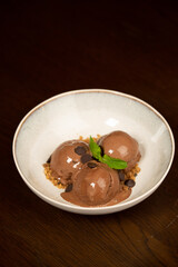 Triple Ice Cream chocolate with Nutty Garnish Chips Sprinkle